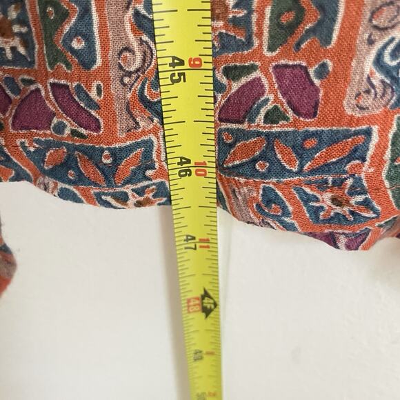 Vintage Boho Rayon Dress 2X NWT Pockets India Plus Size Crinkle Festival Cottage - Picture 8 of 8